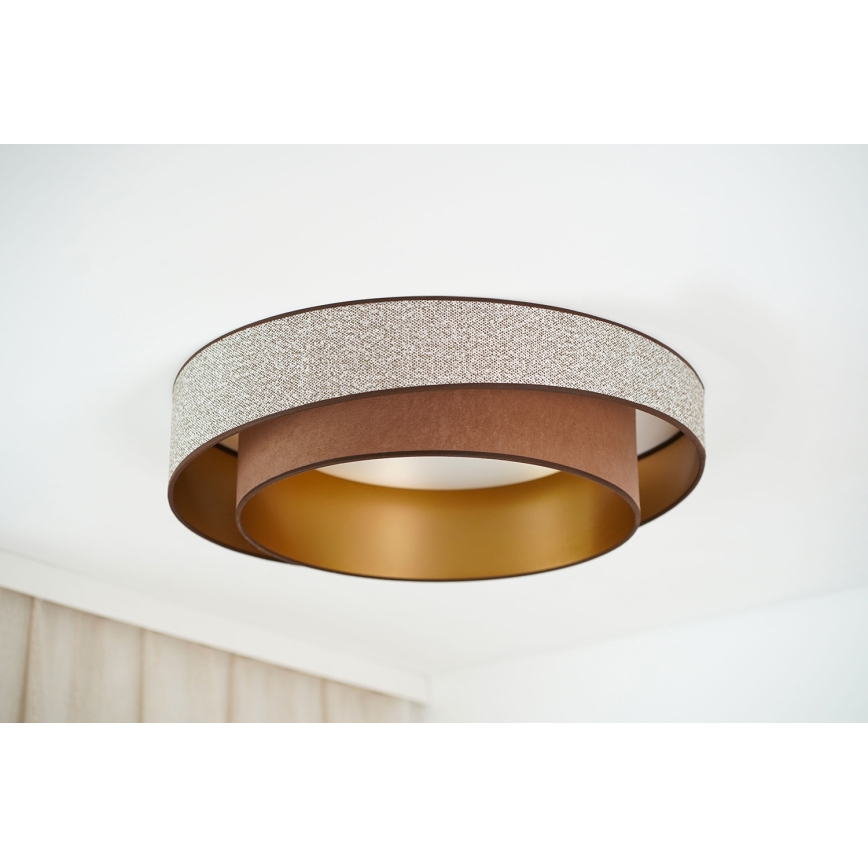 Brilagi - Dimmbare LED-Deckenleuchte VEGAS SHINE LED/24W/230V d 60 cm 3000/4000/6500K braun + Fernbedienung