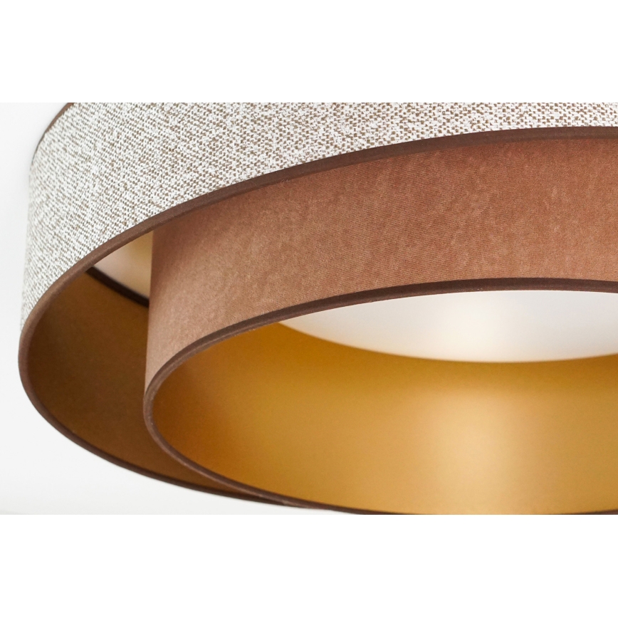 Brilagi - Dimmbare LED-Deckenleuchte VEGAS SHINE LED/24W/230V d 60 cm 3000/4000/6500K braun + Fernbedienung