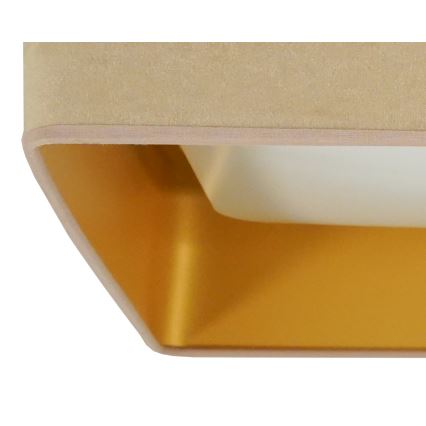Brilagi - LED-dimmbare Deckenleuchte VELVET SQUARE LED/24W/230V 43x43 cm 3000/4000/6500K + Fernbedienung beige
