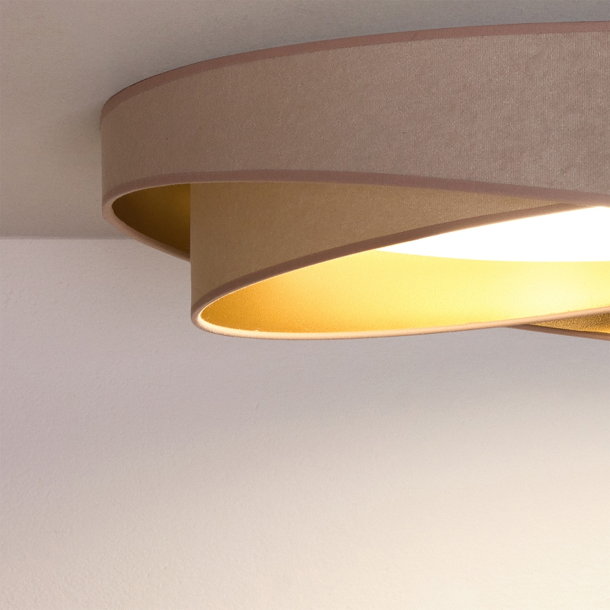 BRILAGI - dimmbare LED-Deckenleuchte VELVET TWIST LED/36W/230V 3000-6000K Ø 65 cm Wi-Fi Tuya Beacon beige/gold + Fernbedienung