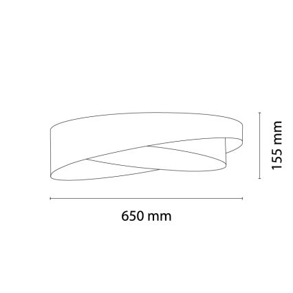 BRILAGI - dimmbare LED-Deckenleuchte VELVET TWIST LED/36W/230V 3000-6000K Ø 65 cm Wi-Fi Tuya Beacon beige/gold + Fernbedienung