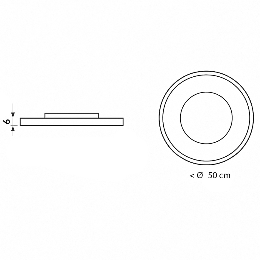 Brilagi - LED-dimmbare Deckenleuchte VIRELA LED/86W/230V 3000–6000K Ø 50 cm + Fernbedienung