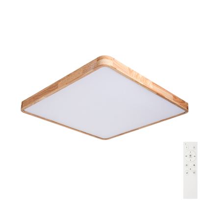 Brilagi - dimmbare LED-Deckenleuchte WOODLINE SQUARE LED/100W/2300V 3000-6000K Eiche 80x80 cm + Fernbedienung