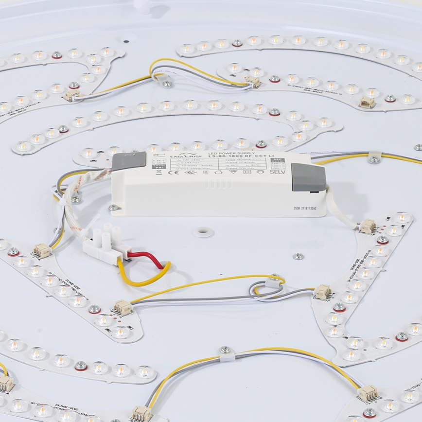 Brilagi - LED-dimmbare Deckenleuchte WOODROUND LED/40W/230V 3000-6000K Ø 60 cm Holz CRI 90 + Fernbedienung