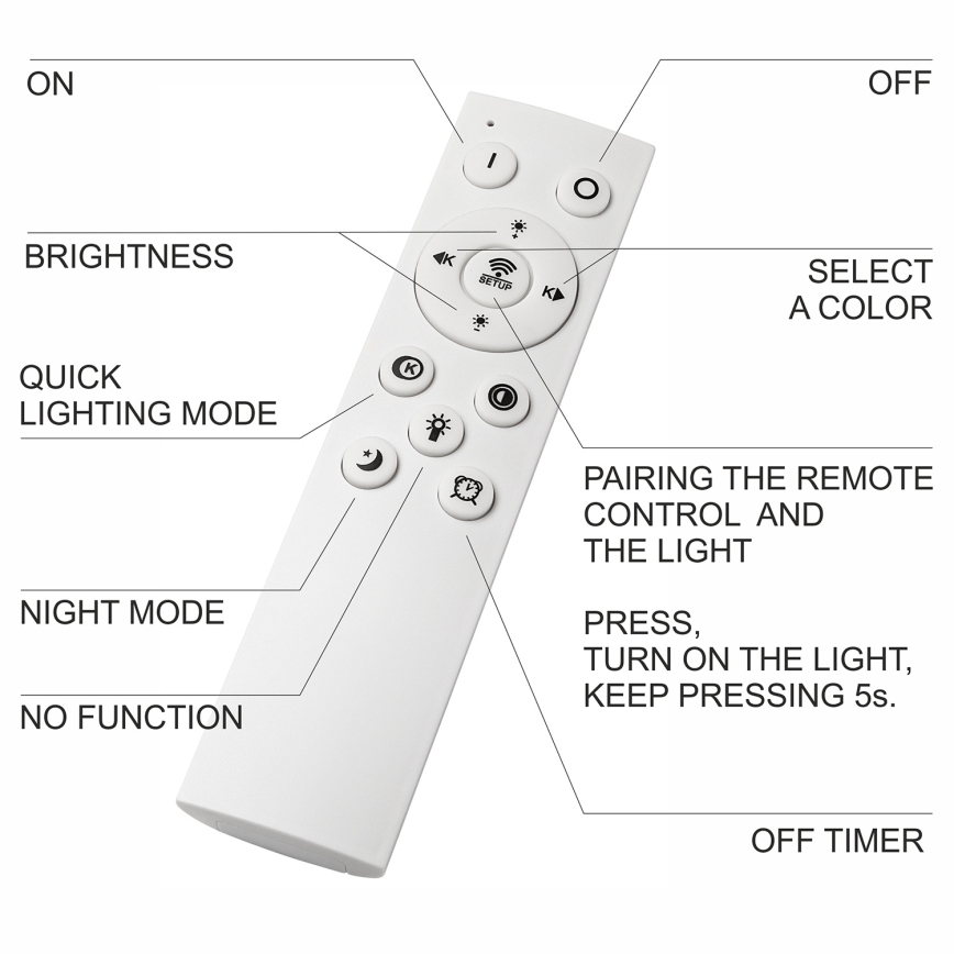Brilagi - Dimmbare LED-Deckenleuchte für Badezimmer WOODY FRAME LED/50W/230V Eiche 120x30 cm 3000-6000K IP44 + Fernbedienung