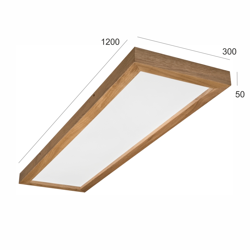 Brilagi - Dimmbare LED-Deckenleuchte für Badezimmer WOODY FRAME LED/50W/230V Eiche 120x30 cm 3000-6000K IP44 + Fernbedienung