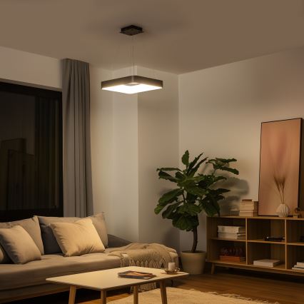 Brilagi - LED-dimmbare Pendelleuchte an Kabel FALCON II LED/80W/230V 3000-6500K 40x40 cm schwarz + Fernbedienung