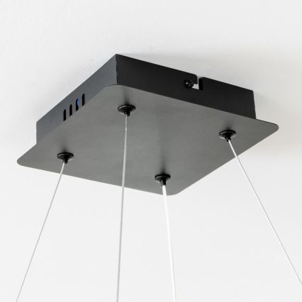 Brilagi - LED-dimmbare Pendelleuchte an Kabel FALCON II LED/80W/230V 3000-6500K 40x40 cm schwarz + Fernbedienung