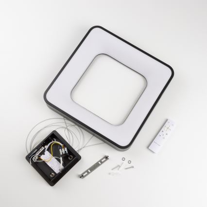 Brilagi - LED-dimmbare Pendelleuchte an Kabel FALCON II LED/80W/230V 3000-6500K 40x40 cm schwarz + Fernbedienung