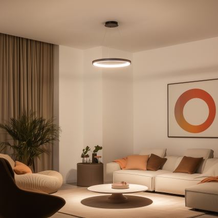 Brilagi - LED-dimmbar Pendelleuchte mit Seilabhängung FALCON SLIM LED/42W/230V 3000-6500K pr. 50 cm schwarz + Fernbedienung