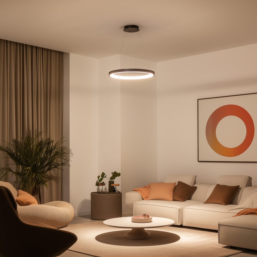 Brilagi - LED-dimmbar Pendelleuchte mit Seilabhängung FALCON SLIM LED/42W/230V 3000-6500K pr. 50 cm schwarz + Fernbedienung