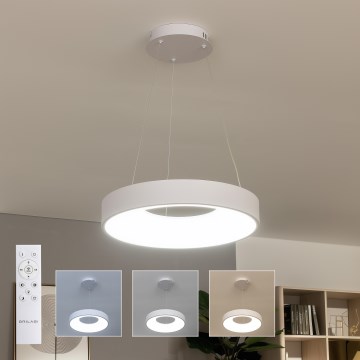 Brilagi - Dimmbare LED-Pendelleuchte an Seil FALCON II LED/67W/230V 3000–6500K Ø 40 cm weiß + Fernbedienung