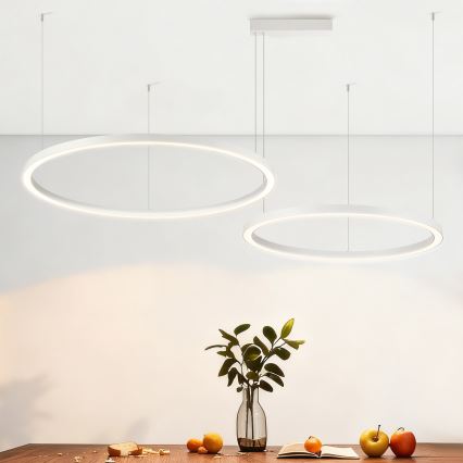 Brilagi - LED dimmbarer Pendelleuchter PORTOFINO an Seilaufhängung LED/98W/230V 3000-6000K weiß + Fernbedienung