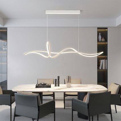 Brilagi - dimmbare seilabhängige LED-Pendelleuchte SIGNATURE LED/55W/230V 3000-6000K 120x23 cm weiß + Fernbedienung
