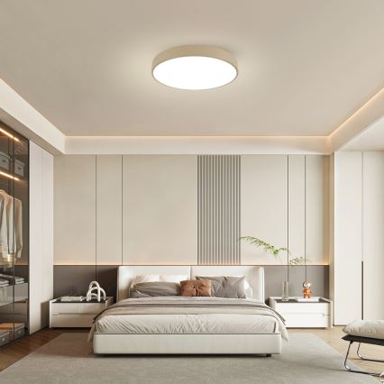 Brilagi - Dimmbare LED-Deckenleuchte POOL LED/60W/230V 3000-6000K Ø 60 cm beige + Fernbedienung