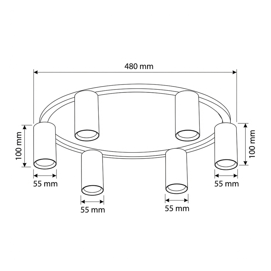Brilagi - Dimmbare RGBW-LED-Deckenleuchte SELE 6xGU10/6,5W/230V 2700-6500K beige + Fernbedienung