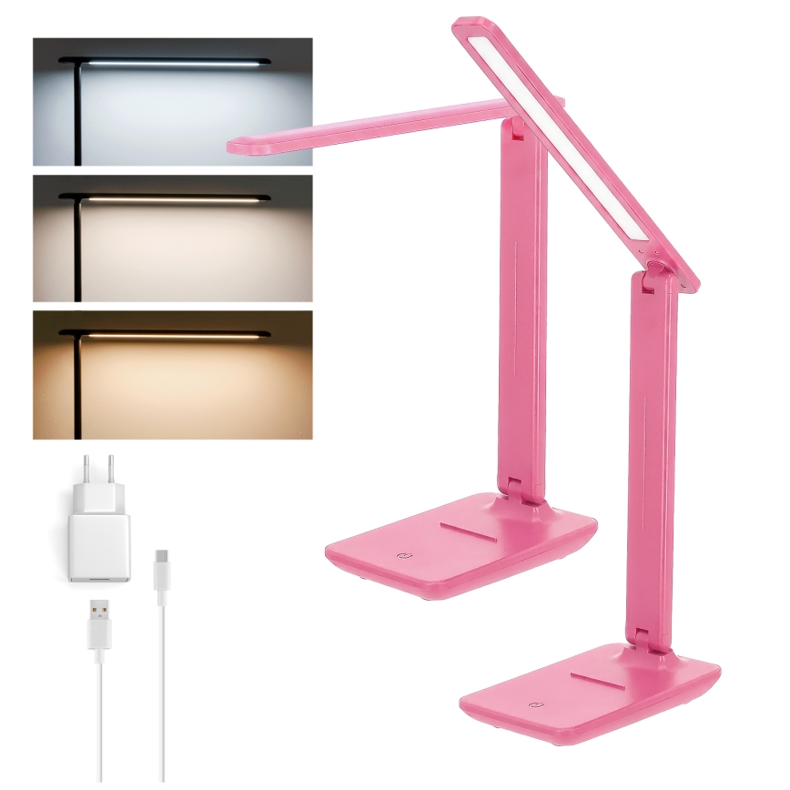 Brilagi - LED dimmbare Tischlampe MODO LED/7W/230V 3000/4000/6500K rosa