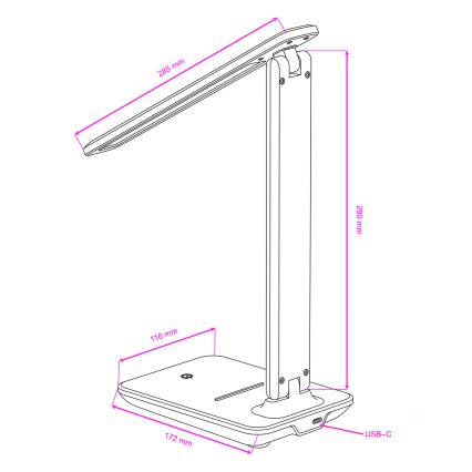 Brilagi - LED dimmbare Tischlampe MODO LED/7W/230V 3000/4000/6500K rosa