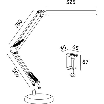 Brilagi - dimmbare LED-Tischlampe 2-in-1 USB VARIO LED/14W/5V 3000-6000K schwarz
