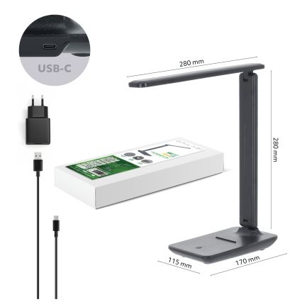 BRILAGI - dimmbare LED-Tischlampe MODO LED/7W/230V 3000/4000/6500K Anthrazit