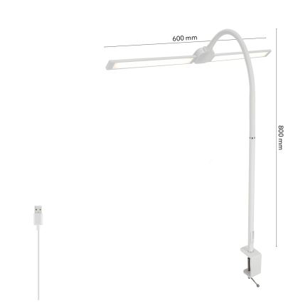 BRILAGI - dimmbare LED-Tischlampe USB VARIO LED/14W/5V 3000-6000K weiß