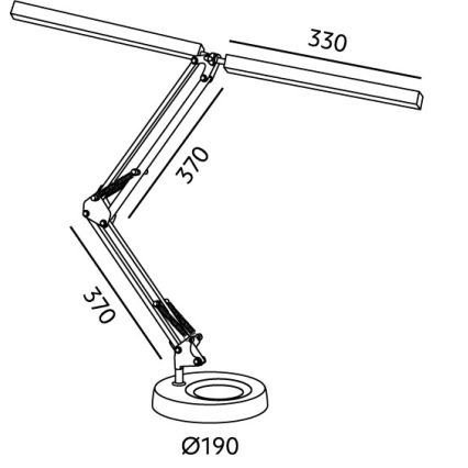 Brilagi - dimmbare LED-Tischlampe VARIO LED/15W/230V 3000-6000K weiß