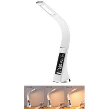 Brilagi - Dimmbare LED-Tischleuchte mit Display PELLE LED/7W/230V weiß