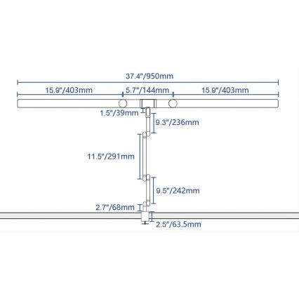 Brilagi - LED Dimmbar Touch flexible Tischleuchte VARIO LED/24W/230V 3000-6500K CRI 92 weiß