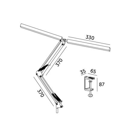 Brilagi - Dimmbare, flexible LED-Tischleuchte VARIO 2xLED/14W/230V 3000-6000K weiß
