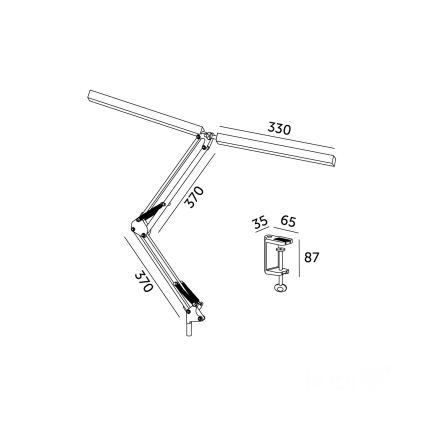Brilagi - Dimmbare, flexible LED-Tischleuchte VARIO LED/15W/230V 3000-6000K schwarz