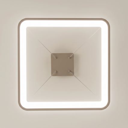 BRILAGI - LED-dimmbare Pendelleuchte mit Seilaufhängung FALCON SLIM LED/50W/230V 3000-6500K 50x50 cm beige + Fernbedienung