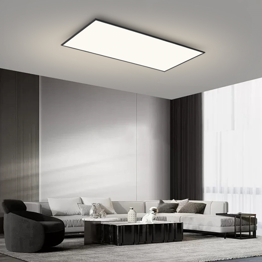 Brilagi - LED dimmbare Deckenleuchte SLIMFRAME LED/80W/230V 120x60 cm 3000-6000K schwarz + Fernbedienung