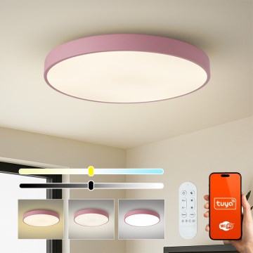 Brilagi - dimmbare SMART POOL LED-Leuchte 100W/230V Ø 80 cm, Wi‑Fi (Tuya) + Fernbedienung, rosa