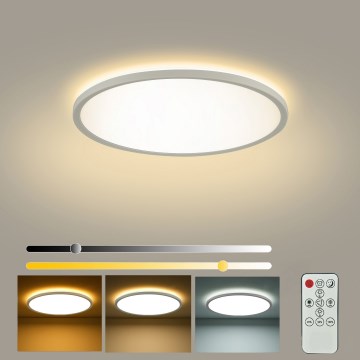 Brilagi - Dimmbare ULTRA SLIM LED/18W/230V 2700-6500K Ø 30 cm Weiß + Fernbedienung