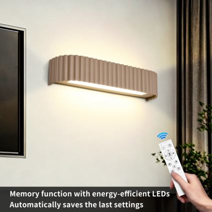 BRILAGI - Dimmbare LED-Wandleuchte FALCON MODERN LED/14W/230V 3000-6000K 40 cm beige + Fernbedienung