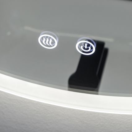 Brilagi - LED-beheizter Badezimmerspiegel CLARA ECO LED/12 W/230 V Ø 60 cm IP44 CRI 90 dimmbar + CCT