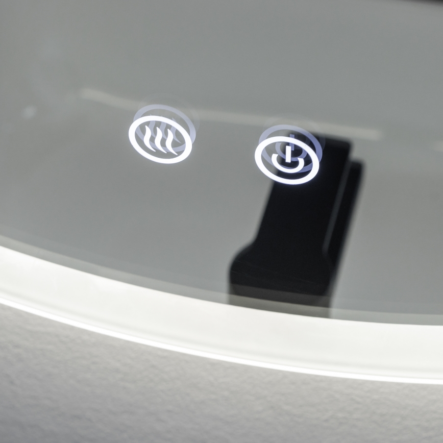 Brilagi - LED-beheizter Badezimmerspiegel CLARA ECO LED/12 W/230 V Ø 60 cm IP44 CRI 90 dimmbar + CCT