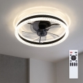 Brilagi - Dimmbarer LED-Deckenventilator 62W/230V Ø 50 cm schwarz + Fernbedienung