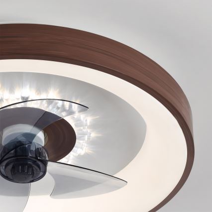 Brilagi - Dimmbarer LED-Deckenventilator LED/34W/230V Ø 46 cm braun + Fernbedienung