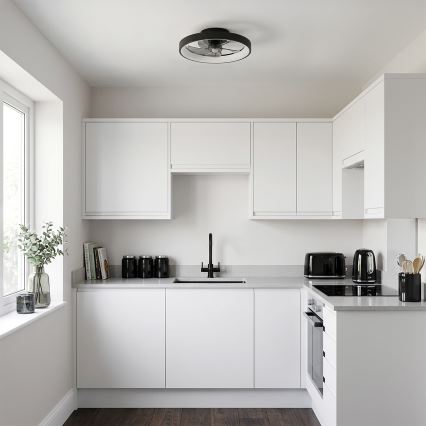 Brilagi - dimmbarer LED-Deckenventilator 34 W / 230 V, 3000-6500 K, Ø 50 cm, schwarz, mit Fernbedienung