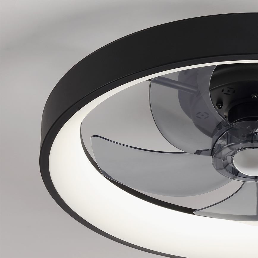 Brilagi - dimmbarer LED-Deckenventilator 34 W / 230 V, 3000-6500 K, Ø 50 cm, schwarz, mit Fernbedienung