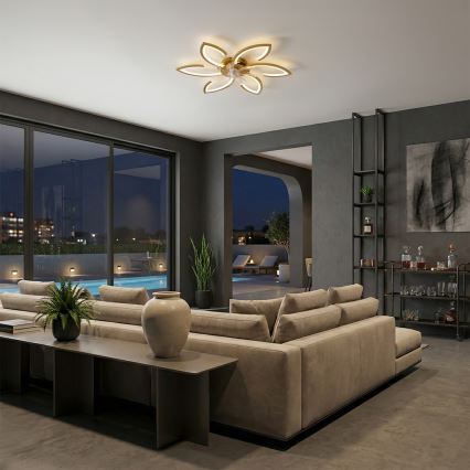 Brilagi - Dimmbarer LED-Deckenventilator LED/34W/230V 3000-6500K Ø 78 cm goldfarben + Fernbedienung