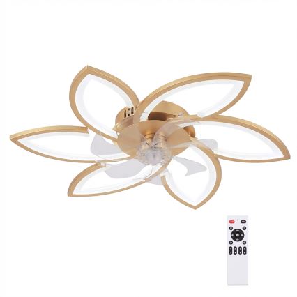 Brilagi - Dimmbarer LED-Deckenventilator LED/34W/230V 3000-6500K Ø 78 cm goldfarben + Fernbedienung