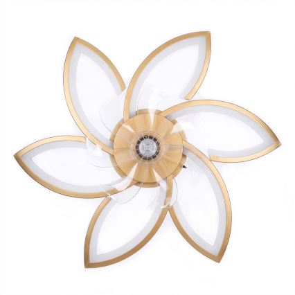 Brilagi - Dimmbarer LED-Deckenventilator LED/34W/230V 3000-6500K Ø 78 cm goldfarben + Fernbedienung