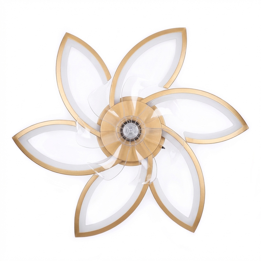 Brilagi - Dimmbarer LED-Deckenventilator LED/34W/230V 3000-6500K Ø 78 cm goldfarben + Fernbedienung