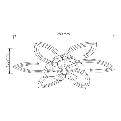 Brilagi - Dimmbarer LED-Deckenventilator LED/34W/230V 3000-6500K Ø 78 cm goldfarben + Fernbedienung