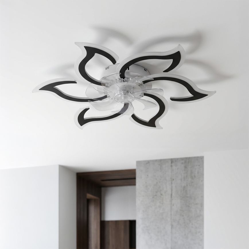 Brilagi - Dimmbarer LED-Deckenventilator LED/34W/230V Ø 83 cm schwarz + Fernbedienung