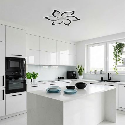 Brilagi - Dimmbarer LED-Deckenventilator LED/34W/230V Ø 83 cm schwarz + Fernbedienung