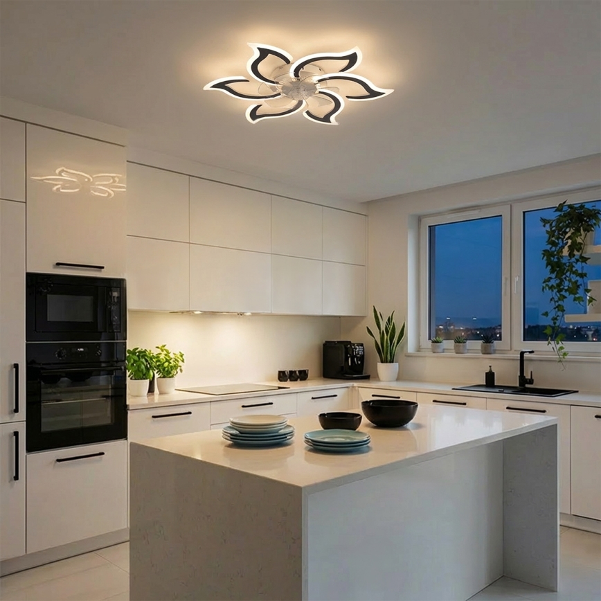 Brilagi - Dimmbarer LED-Deckenventilator LED/34W/230V Ø 83 cm schwarz + Fernbedienung