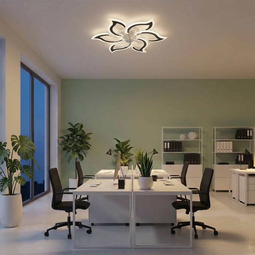 Brilagi - Dimmbarer LED-Deckenventilator LED/34W/230V Ø 83 cm schwarz + Fernbedienung